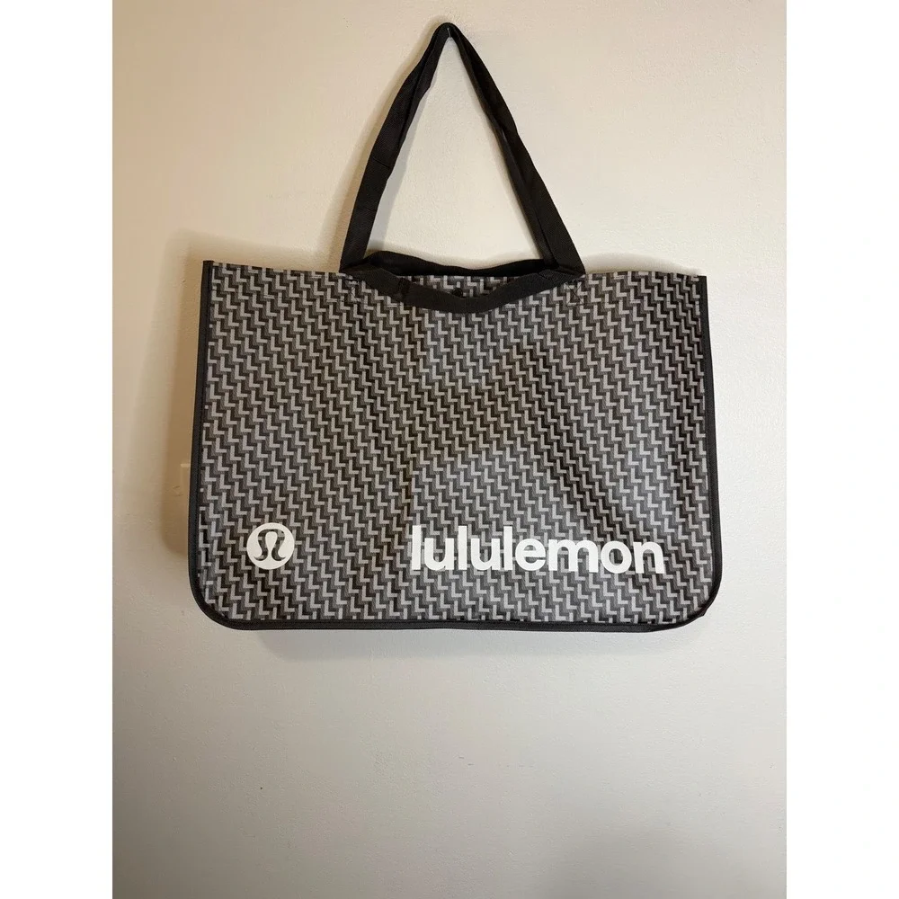 Lululemon Large Reusable Jacquard Tote Double Handle Brand New